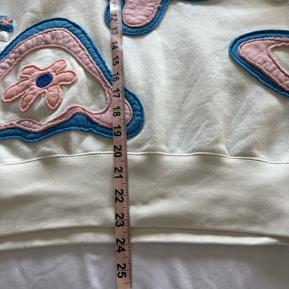 Nike Sportswear Project Uphoria Fleece Hoodie Sail Color Floral Patches - Picture 10 of 14